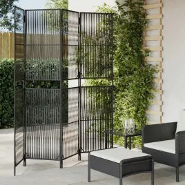 vidaxl-parawan-4-panelowy-czarny-polirattan