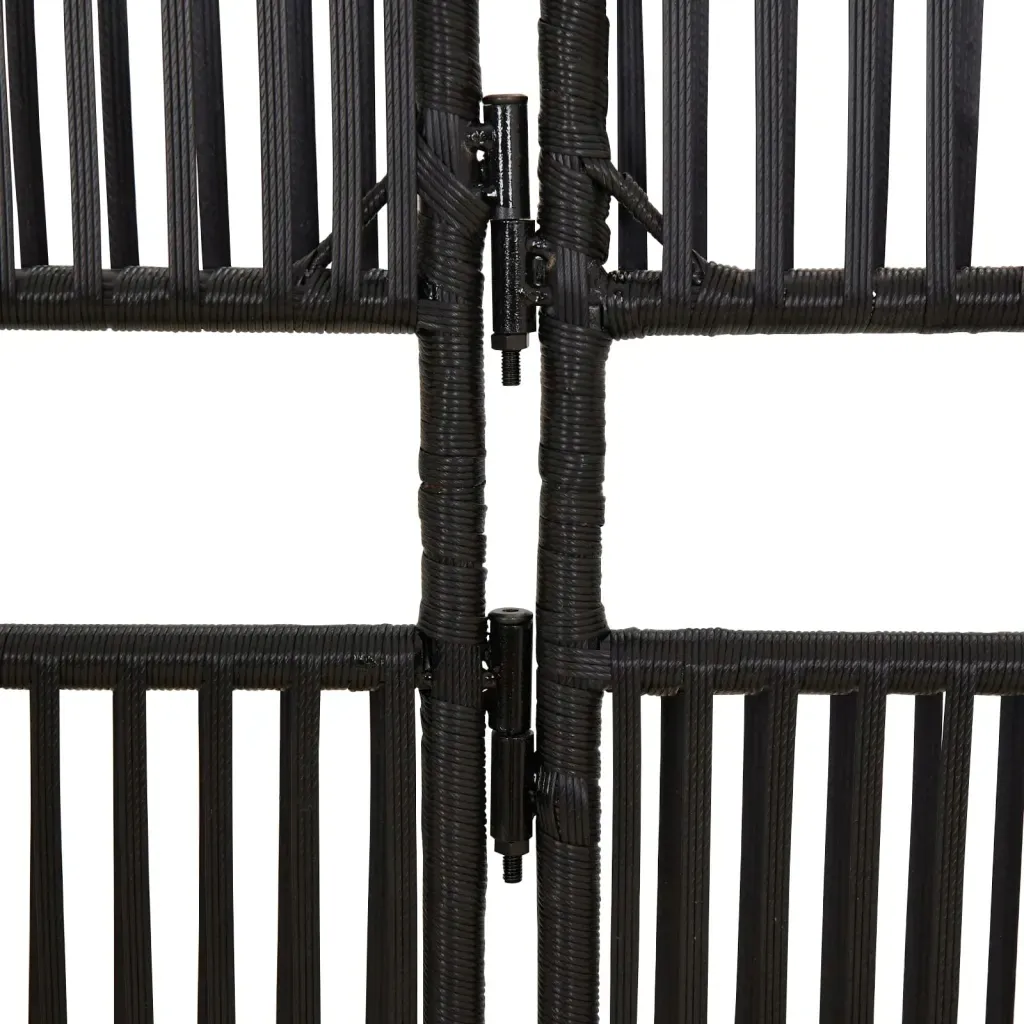 vidaxl-parawan-4-panelowy-czarny-polirattan