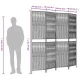 vidaxl-parawan-4-panelowy-czarny-polirattan-producent-vidaxl