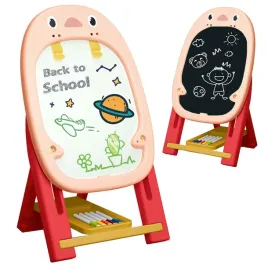 tablica-dwustronna-edukacyjna-kredowa-magnetyczna-dzieci-stojaca-akcesoria