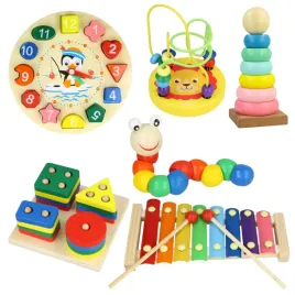 cymbalki-labirynt-sorter-zegar-gasienica-drewniane-zabawki-zestaw-6w1