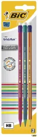 bic-evolution-stripes-bezdrzewny-olowek-grafitowy-z-gumka-hb-3-sztuki