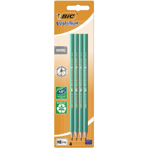bic-olowek-bezdrzewny-hb-4-sztuki-kolor-odcienie-zieleni