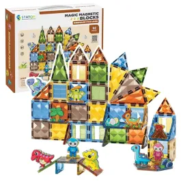 klocki-magnetyczne-konstrukcyjne-dino-park-kolekcja-diamentowa-4d-zestaw-90