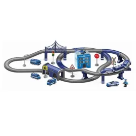 kolejka-elektryczna-pociag-policja-most-helikopter-samochody-tory-300cm