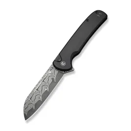 noz-civivi-chevalier-ii-aluminum-black-damascus