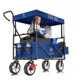 wozek-transportowy-kesser-skladany-z-daszkiem-hamulec-100kg-granatowy