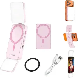 lampa-led-do-telefonu-ulanzi-gl01-glowup-magsafe-selfie-iphone-cri97-rozowa