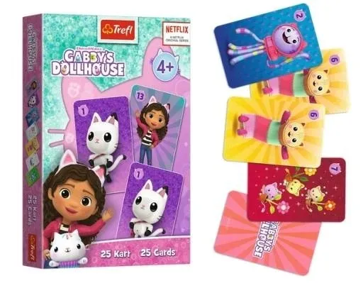 Karty do gry Czarny Piotruś Gra Karciana dla Dzieci Koci Domek Gabi 08508