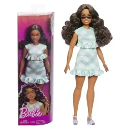 lalka-barbie-fashionistas-sukienka-zielona-kratka-brazowe-wlosy-hyt96
