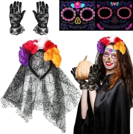 opaska-welon-halloween-tatuaze-rekawiczki-zestaw
