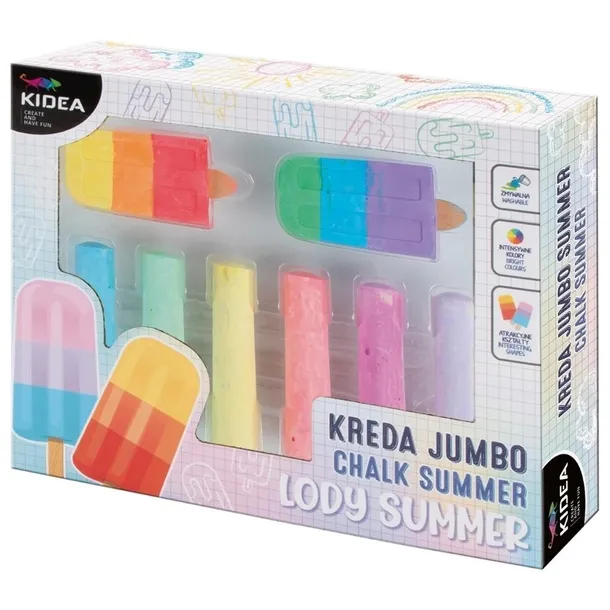 kidea-kreda-chodnikowa-jumbo-lody-summer-8-sztuk-stan-nowy