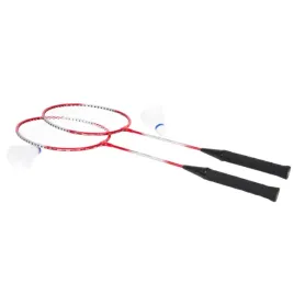 badminton-2-rakiety-2-x-lotka-pokrowiec-slazenger-dunlop-srebrno-blekitne