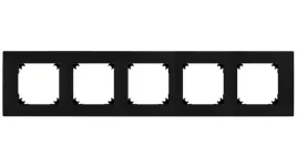 santra-ramka-pieciokrotna-ip20-czarny-4175-09