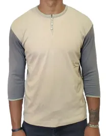 koszulka-bezowa-henley-rekaw-3-4-spear-apparel-l