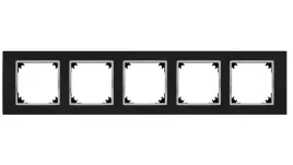 santra-ramka-pieciokrotna-ip20-czarny-chrom-4175-46