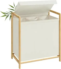 songmics-3-komorowy-kosz-na-pranie-z-bambusowa-rama-pokrywa-150l-bialy