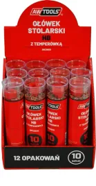 awtools-olowek-stolarski-hb-czerwony-do-drewna-10-sztuk