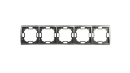 simon-basic-standard-ramka-pieciokrotna-uniwersalna-stal-inox-bmr5-21