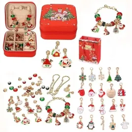 zestaw-do-robienia-bransoletek-bizuterii-koraliki-zawieszki-swiateczne