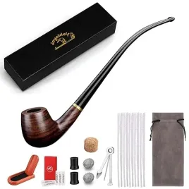 fajka-churchwarden-drewniana-hebanowa-zestaw-dla-poczatkujacych