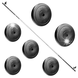 zestaw-sztanga-obciazenia-27kg-do-treningu-na-silownie-z-gryfem-prostym