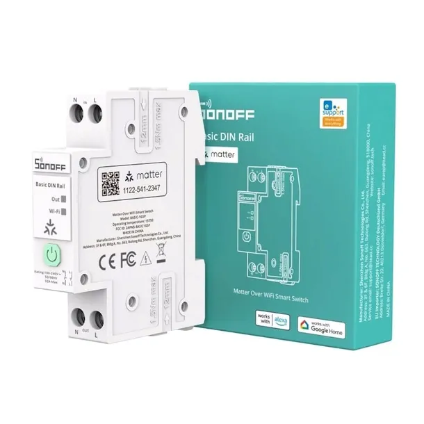przelacznik-wifi-na-szyne-din-sonoff-basic-32a-matter-basic-1gsp-stan-nowy