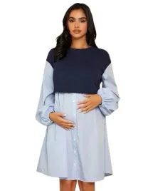 shein-sukienka-ciazowa-koszulowa-casual-40-42-lom