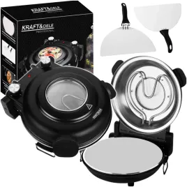 kraft-dele-piec-do-pizzy-30cm-1200w-regulacja-timer-kamienna-plyta-kd4344