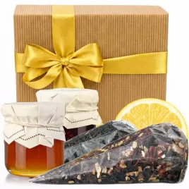 zestaw-prezentowy-box-prezent-herbata-premium-miod-konfitura-kraftowy