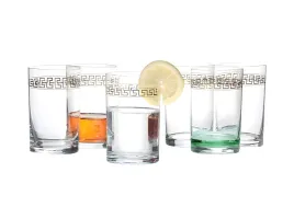 huta-krosno-szklanki-do-herbaty-i-kawy-250ml-prosta-zlota-grecja-6szt