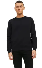 jackandjones-sweter-meskie-czarny-okragly-dekolt-l-6ba