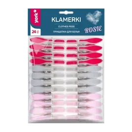 york-klamerka-spinacze-rosie-24-szt