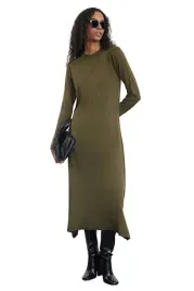 trendyol-dluga-sukienka-z-dlugim-rekawem-i-marszczeniami-khaki-l-5ea