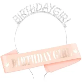 szarfa-urodzinowa-rozowe-zloto-koronka-opaska-birthday-girl-zestaw