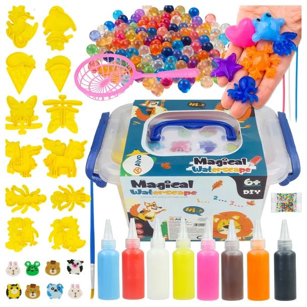 Zestaw Kreatywny DIY Magiczny Wodny Żel x8 STEM MAGIC WATER ELF + Foremki