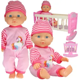 lalka-bobas-w-ubranku-28cm-z-kolyska-lozeczko-czapeczka-spioszki-dzidzius