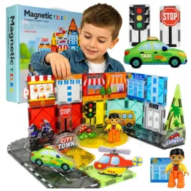 klocki-magnetyczne-konstrukcyjne-3d-duze-panele-miasto-city-zestaw-40-el