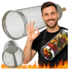 kosz-do-grillowania-warzyw-grill-30-cm-zestaw-siatka-obrotowa-uchwyt