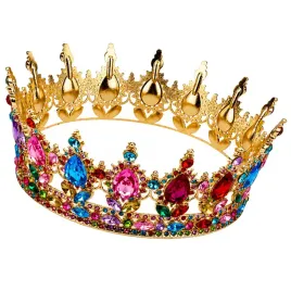 diadem-metalowy-korona-zlota-z-kolorowymi-kamieniami-bal-kostium-urodziny
