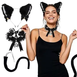 opaska-kostium-kocia-uszy-dzwoneczek-ogon-czarny-zestaw-cosplay-damskie