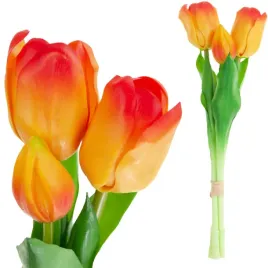 cv17690-4-bukiet-tulipanow-gumowanych-silikonowych-3szt-lux-pomarancz