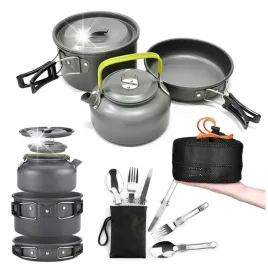 naczynia-turystyczne-czajnik-garnek-patelnia-zestaw-naczyn-na-camping-biwak