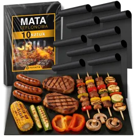 10x-mata-do-grilla-teflonowa-podkladka-do-pieczenia-tacka-wielorazowa-bbq