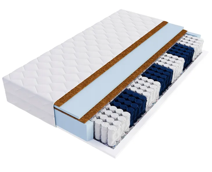 Materac 120x200 pocket kieszeniowy twardy kokos H4/H3 dwustronny CARBO MAX