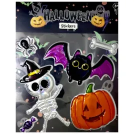 naklejki-halloween-wypukle-holograficzne-szkielet-dynia-6-sztuk