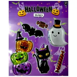naklejki-halloween-wypukle-holograficzne-duch-kot-dynia-6-sztuk