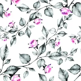 tapeta-kwiaty-roze-liscie-flizelina-53x1000