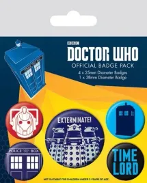 przyciski-pin-back-doctor-who-5-sztuk-exterminate-oficjalna-licencja