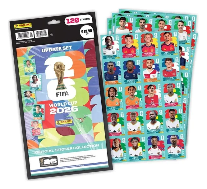 Zestaw aktualizacyjny naklejek FIFA World Cup 2026 Panini